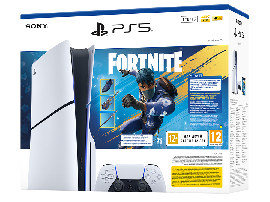 PlayStation 5 Slim E chassisFortnite Flowering Chaos VCHdisk ver.1TB,sa optikom - slika 2