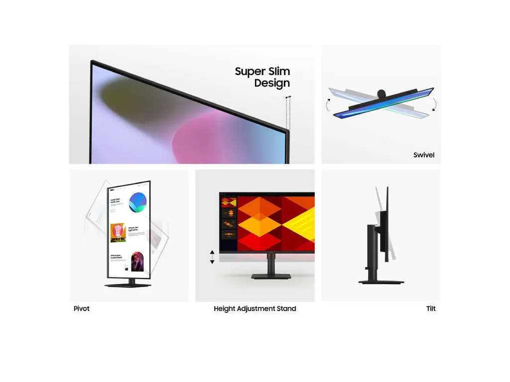 Samsung 27" FHD Posl Mon S40GDIPS, 100Hz, 5ms, 250cd, 2xHDMIDP, USB, HAS, Pivot, Tilt, Swivel - slika 3