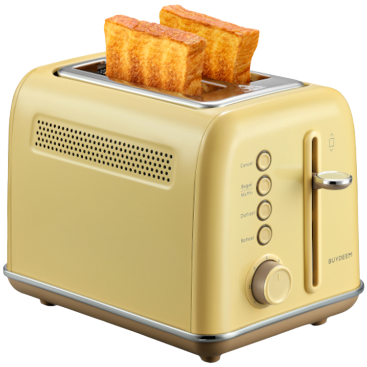 BUYDEEM 2 Slice Toaster, model DT620E, color Mellow Yellow, EU - slika 2