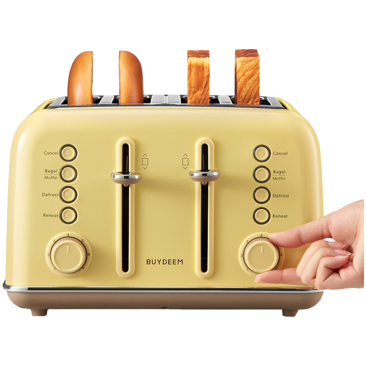 BUYDEEM 4 Slice Toaster, model DT640E, color Mellow Yellow, EU - slika 5