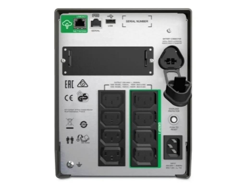 Smart-UPS APC,1000VA, Tower, 230V, 8x IEC C13, SmartConnect Port+SmartSlot, AVR, LCD - slika 4