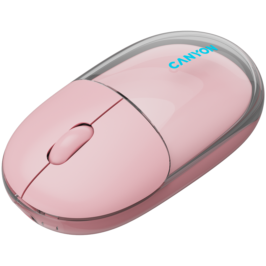 CANYON mouse OnClick 24 BT/ Wireless Transparent/Pink - slika 5