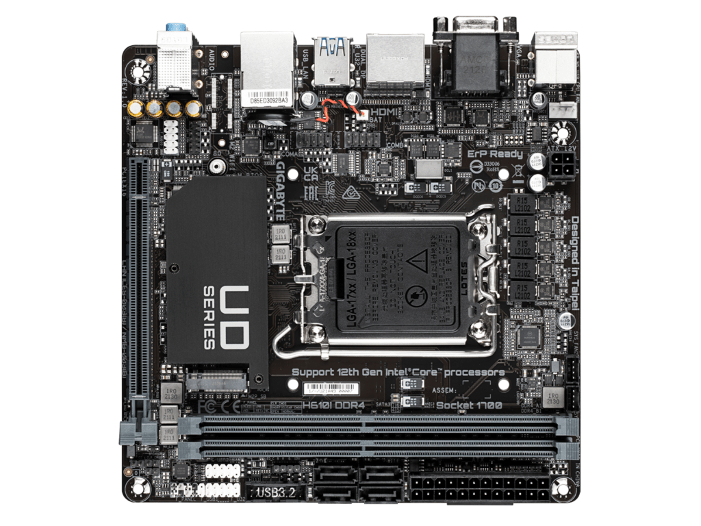 Gigabyte MB H610I DDR4LGA 1700; PCIe 4.0; Intel H6104xDDR4,VGA,HDMI,2xDP, mini ITX - slika 3
