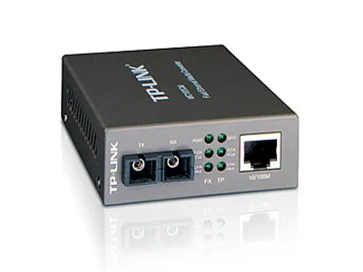 Media Filter TP-Link MC100CM, 10/100Mbps RJ45 to 100Mbps multi-mode SC fiber Converter, Full-duplex,up to 2Km, switching power adapter, chassis mountable - slika 2