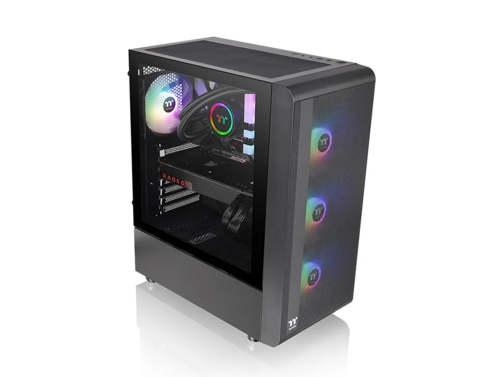 Thermaltake S200 TG ARGB Mid tower case, 3x ARGB 120mm Lite fan - slika 4
