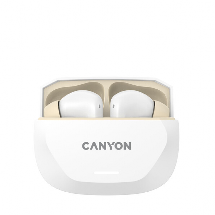 CANYON headset HEXAGON 7 TWS ANC+ENC Wireless Charge White Beige - slika 2