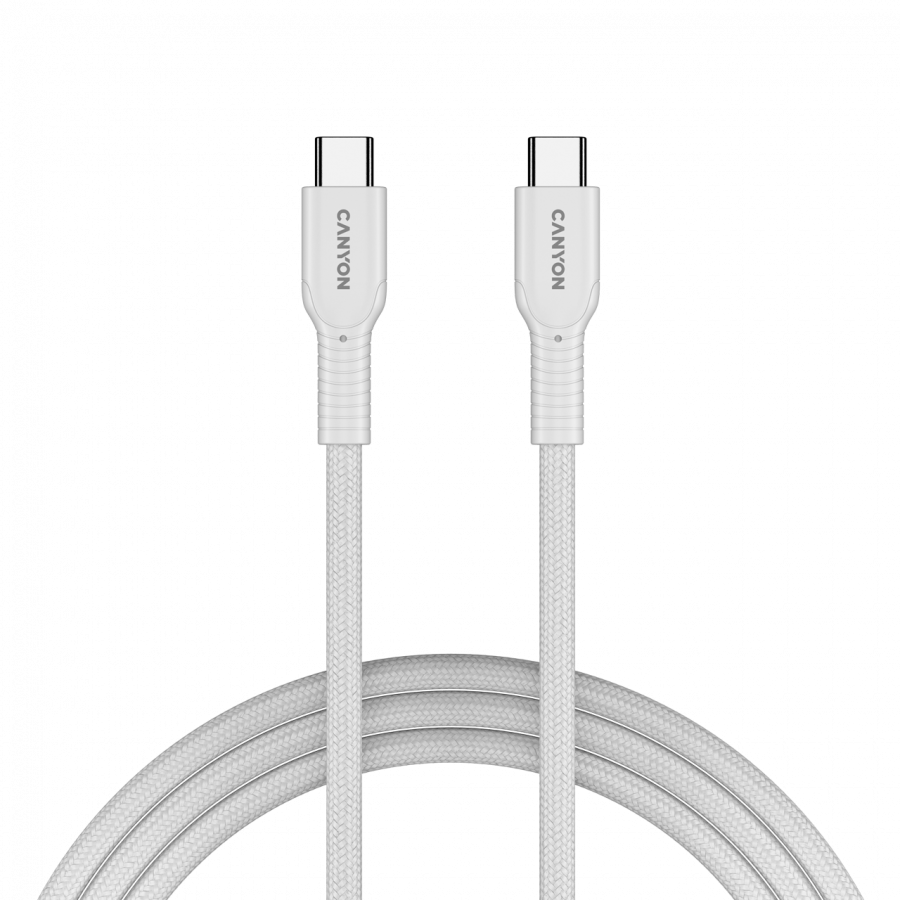 CANYON cable OnWire 60CL C-C 60W COLOR Braided 1m White - slika 4