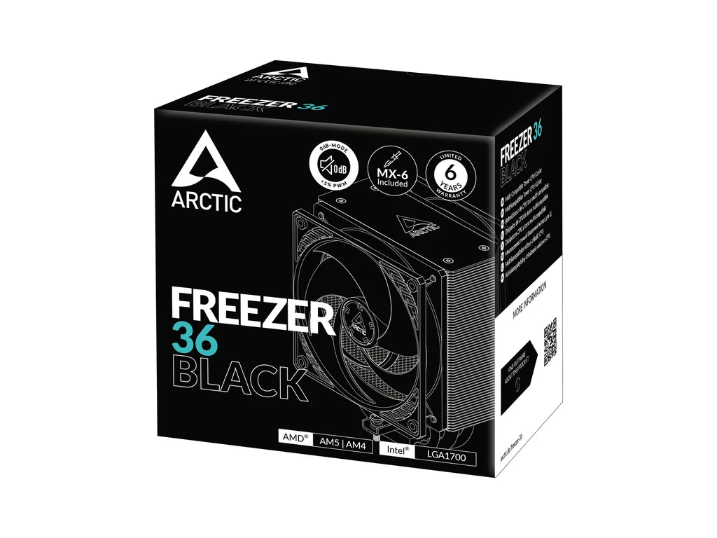 Arctic Freezer 36 Black, CPUcooler, 1851, 1700, AM4, AM5 - slika 4
