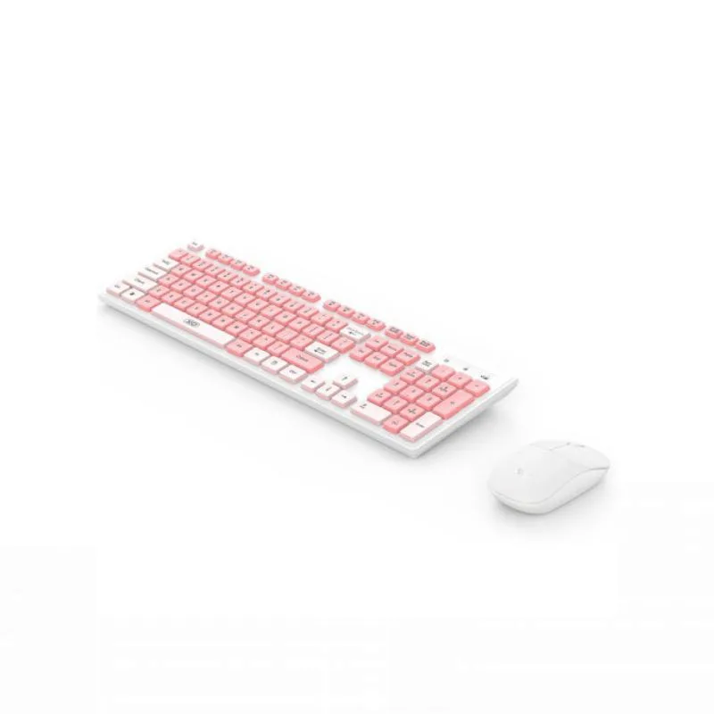 Tastatura XO KB-05 wireless + miš Pink - slika 2