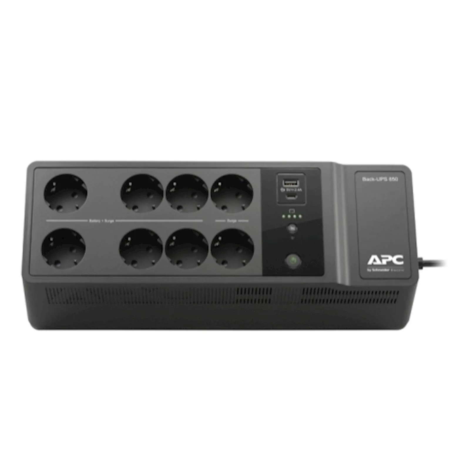 Back-UPS APC 850VA, 230V, USB Type-C i A portovi za punjenje, 8 Schuko CEE 7 utičnica (2 prenapona) - slika 4