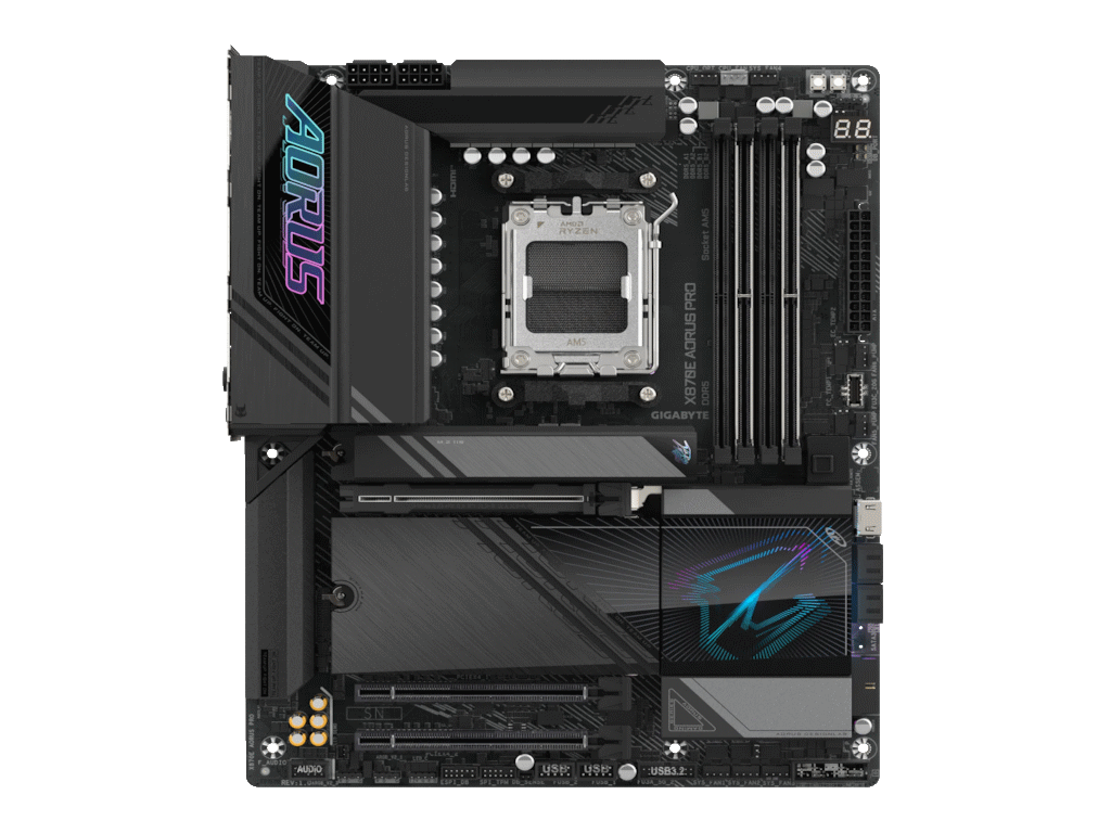 Gigabyte MB X870E AORUS PRO AM5, 4x DDR5, 4x M.2, 4xSATA 2x HDMI, 10x USB, ATX - slika 3