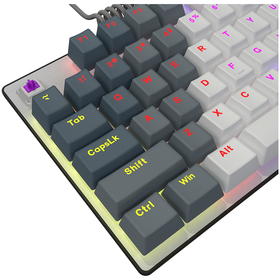 LORGAR Azar 514TKL, Wired RGB mechanical gaming keyboard, white, EN layout - slika 8
