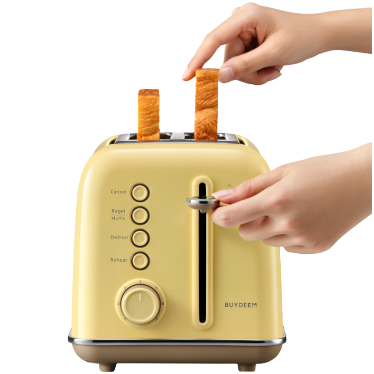 BUYDEEM 2 Slice Toaster, model DT620E, color Mellow Yellow, EU - slika 4