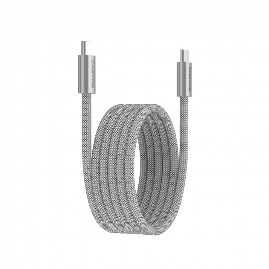 CANYON cable OnWire 60MG C-C 60W Magnet Braided 1m Light Grey - slika 5