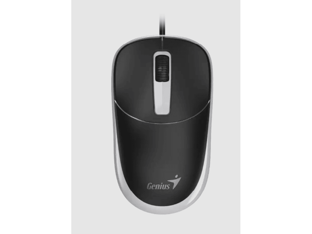 Genius miš DX-123, USB,optički, 1200 dpi, 3 tipke, crno-sivi - slika 2