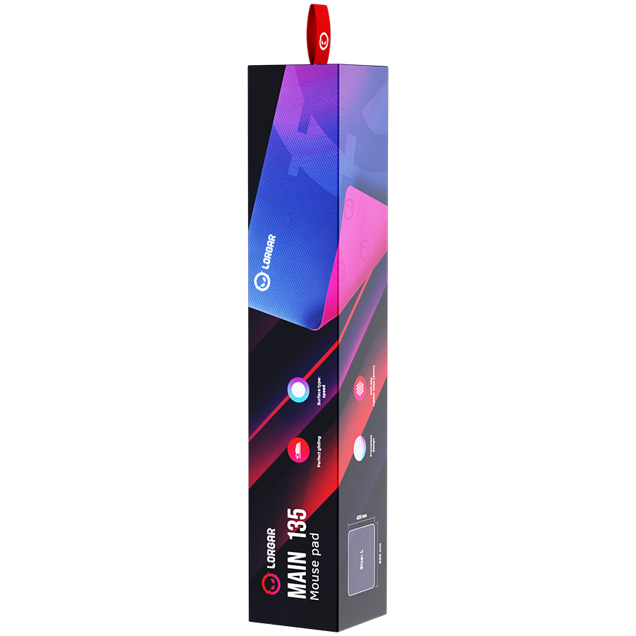 Lorgar Main 135, Gaming mouse pad, High-speed surface, Purple anti-slip rubber base, size: 500mm x 420mm x 3mm, weight 0.41kg - slika 7