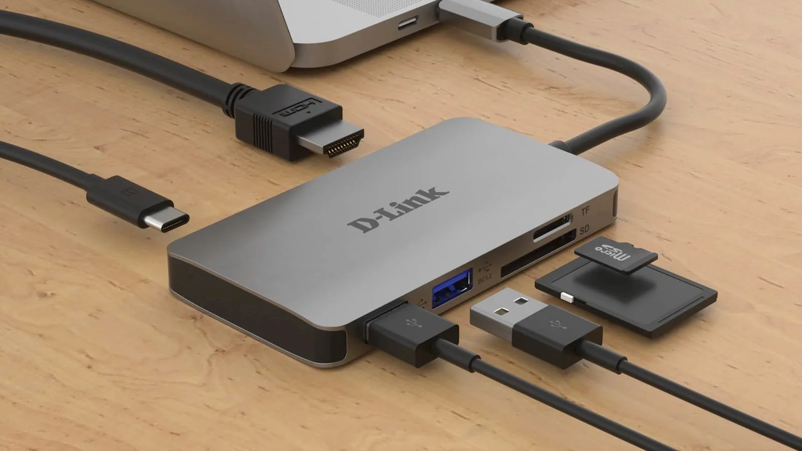 6-in-1USB-C Hub with HDMI/Ethernet/Card Reader/pwr/ DUB-M610 - slika 2