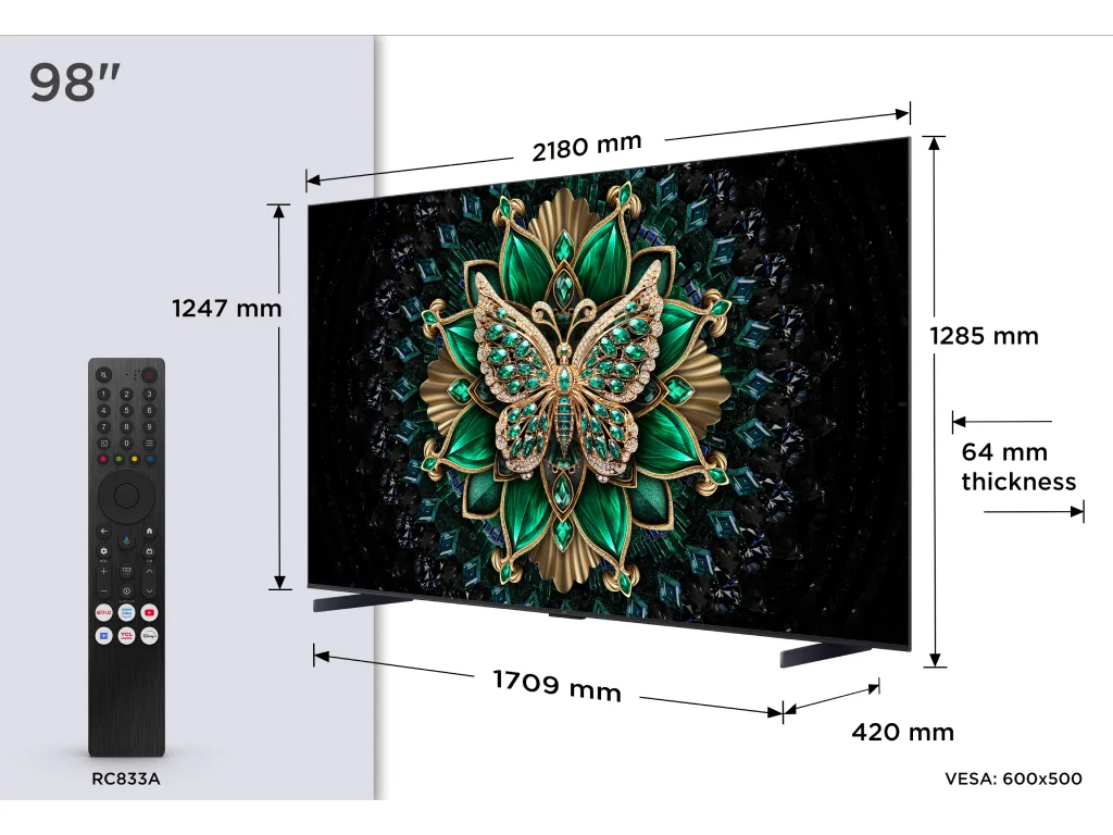 TCL 98"C6K 4K QD-Mini LED TV144Hz Google TV; Game Master;Dolby Atmos; Onkyo 2.1; HDR Premium; - slika 5