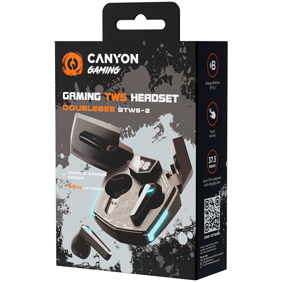 CANYON headset Doublebee GTWS-2 Gaming Black - slika 6