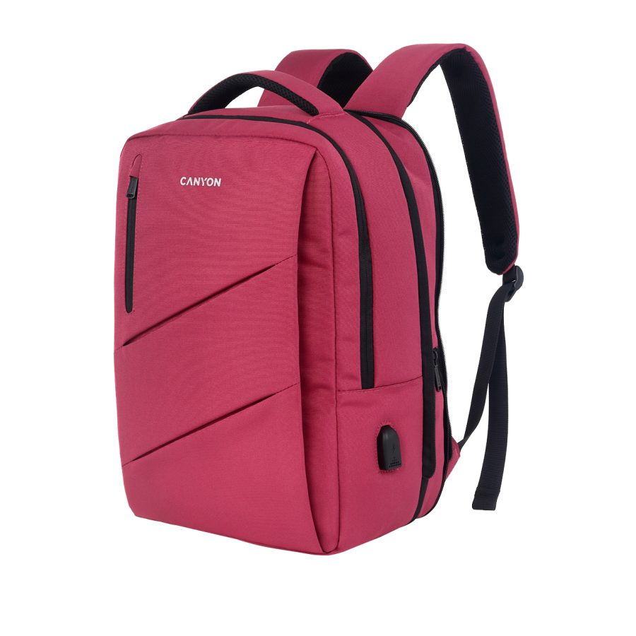 CANYON backpack BPE-5 Urban USB 15.6'' Red - slika 3