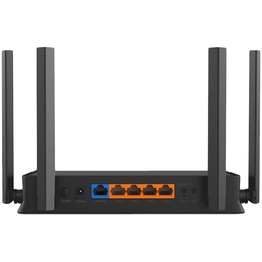 TP-Link Archer BE220 BE3600 Dual-Band Wi-Fi 7 Router, 688 Mbps at 2.4 GHz + 2882 Mbps at 5 GHz, 4x external Ant., 2.0 GHz Quad-Core CPU, 1x 1G WAN port + 4x1 G LAN ports, MLO, 4096-QAM, OFDMA, HE160 o - slika 3
