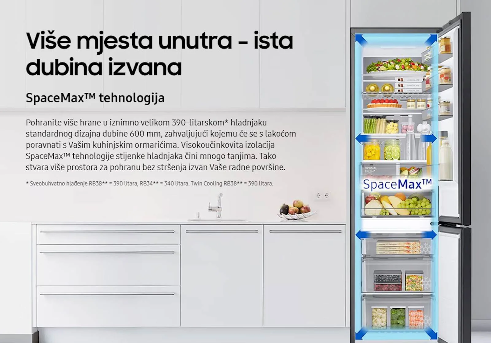 Frižider SAMSUNG sa zamrzivačem RB34C602EB1/EF - slika 2