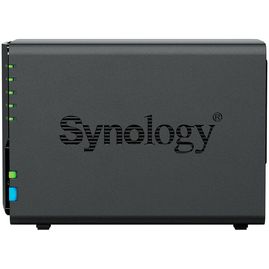 Synology DS225+, Tower, 2-bays 3.5'' SATA HDD/SSD, CPU Inte Celeron J4125 4-core (4-thread) 2.0 GHz, burst up to 2.7 GHz, 2 GB DDR4 non-ECC (expandable up to 6 GB), 1xRJ-45 1GbE LAN, 1xRJ-45 2.5 GbE L - slika 4