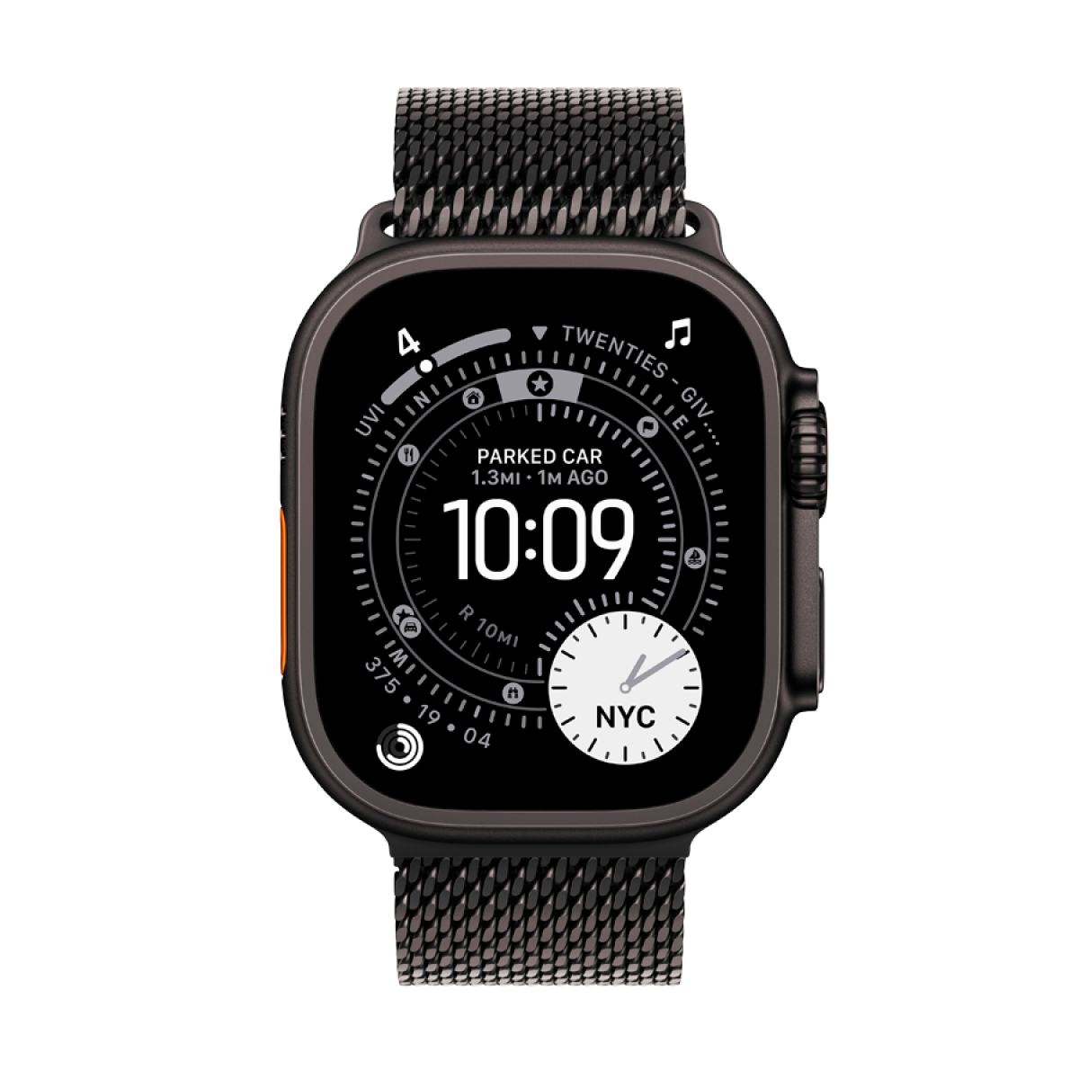 Apple Watch Ultra 3 Cellular 49mm Black Titanium Case with Black Titanium Milanese Loop - Medium - slika 6