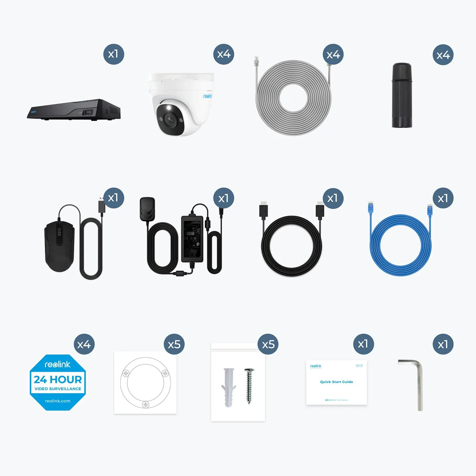 Reolink NVR snimač NVS8-8MD4 4K 8 kanalni NVR. 2TB HDD, 4x kamera POE 8 MP - slika 3