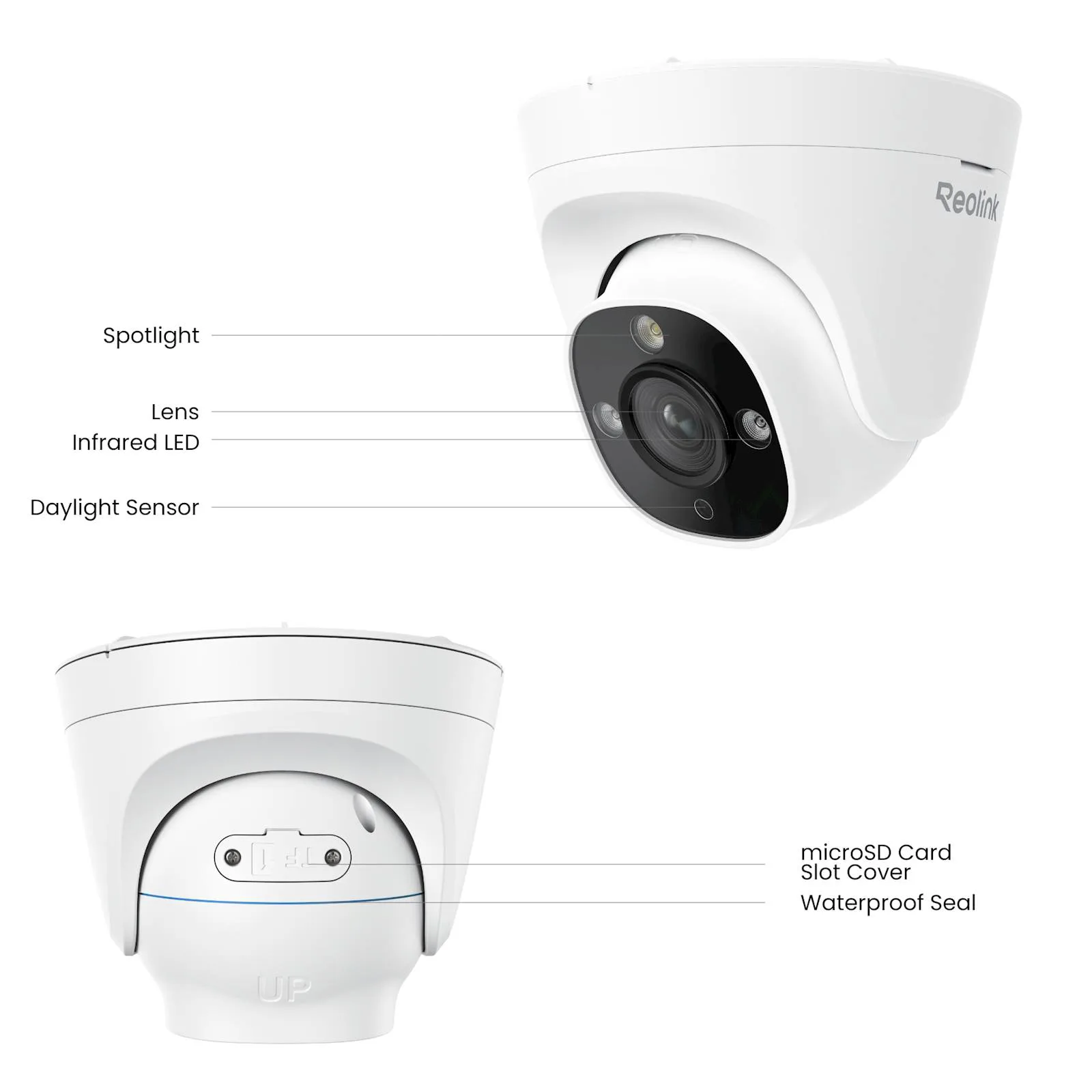 Reolink Smart IP Kamera 8MP 4K 125° Dome RP-PCT8M, IR 30m, POE, AI video - slika 4