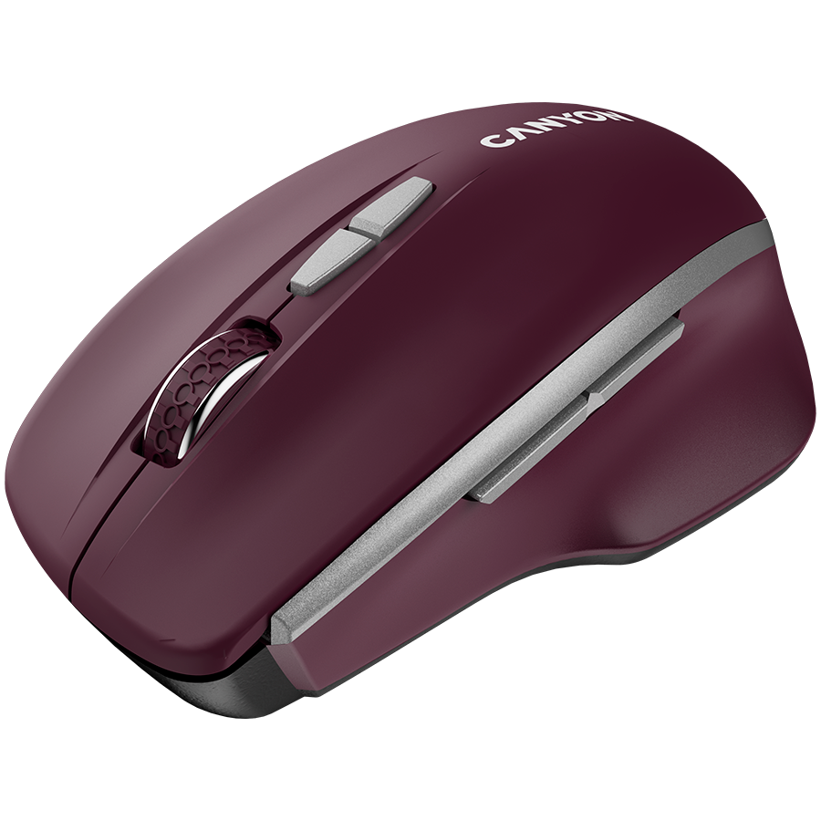 CANYON mouse MW-21 BlueLED 7buttons Wireless Burgundy Red - slika 4
