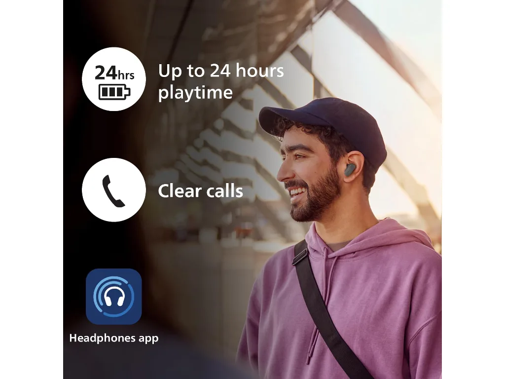 Philips TAT3509GY/00 slušal In-ear BT slušalice, do 24h, Noise Cancelling Pro - slika 5