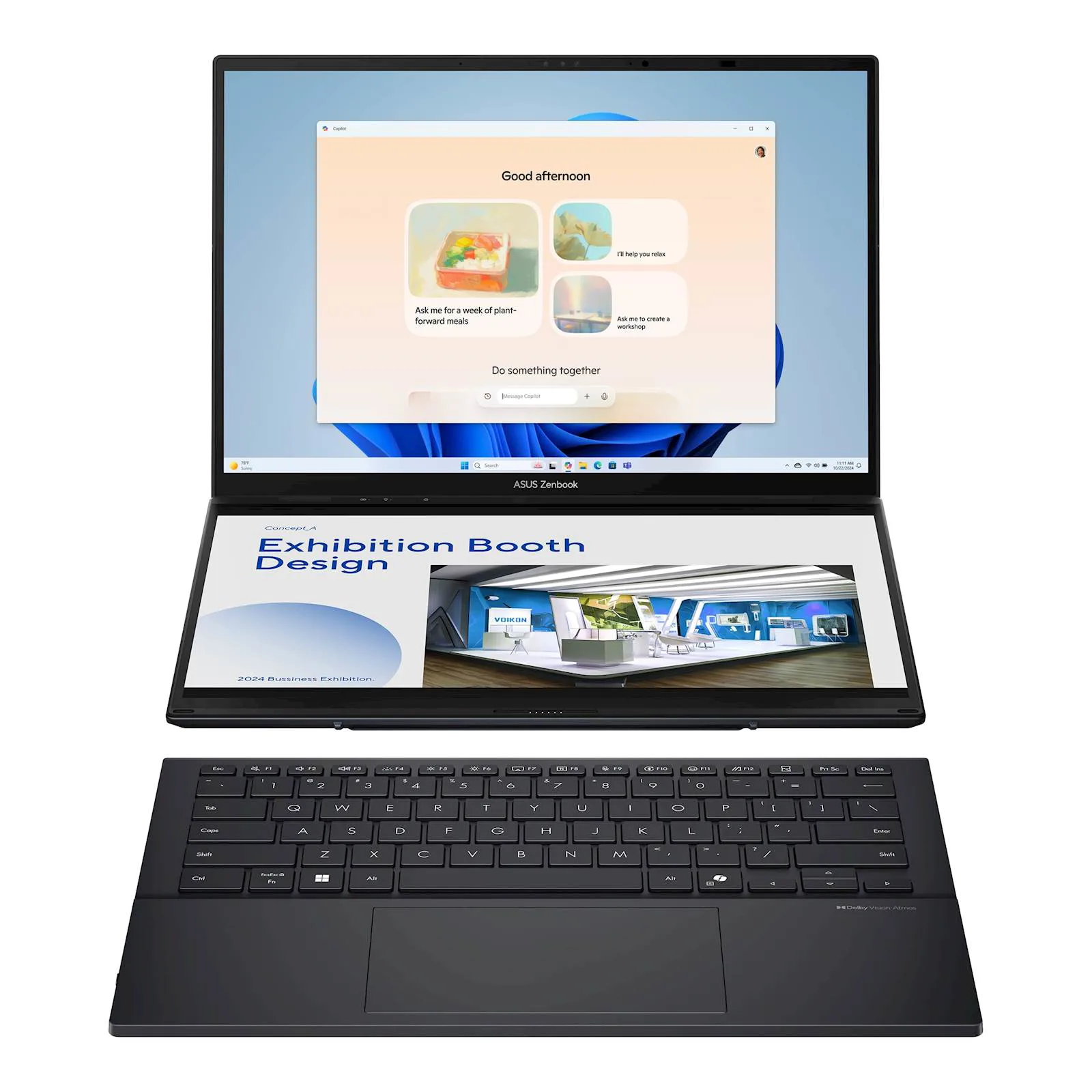 Laptop ASUS Zenbook Duo 14 UX8407AA-SN151X 14"FHD+ OLED TOUCH U9-H484 16C/16T 32GB DDR5 s2TB W11p 2Y