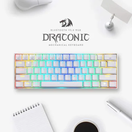 ReDragon - Gaming Mehanička Tastatura RGB Draconic Pro K530 RS Bluetooth White - slika 5