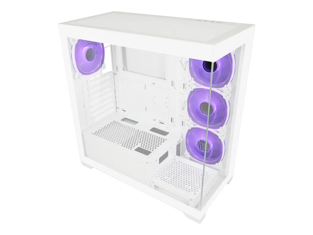 LC-Power Case Gaming 715W Midi-tower, ATX, 4x ARGB fan1x USB-C, 2x USB-A, White - slika 2
