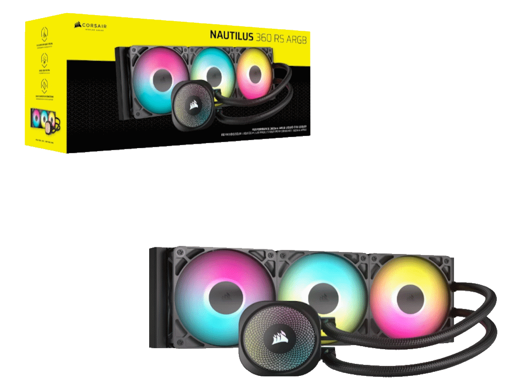 CORSAIR NAUTILUS 360 RS AIOLiquid CPU Cooler, Black,RS120LGA1851, LGA1700, AM5, AM4 - slika 4