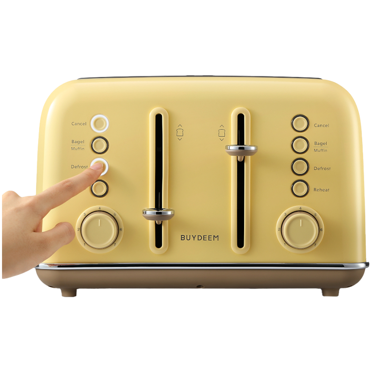 BUYDEEM 4 Slice Toaster, model DT640E, color Mellow Yellow, EU - slika 4