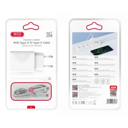 XO L162 30W Type-C Fast Charger + Type-C cable - slika 3