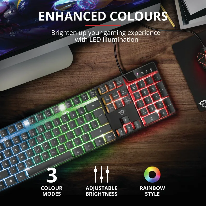 Trust GXT 835 gaming tastatura Azor Illuminated - slika 2