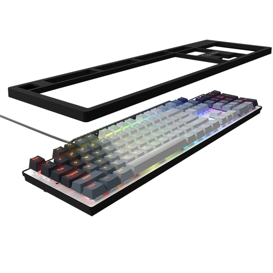 LORGAR Azar 514, Wired mechanical gaming keyboard, RGB backlight, 1680000 colour variations, 18 modes, keys number: 104, 50M clicks, linear dream switches, spring cable up to 3.4m, ABS plastic+metal,  - slika 6