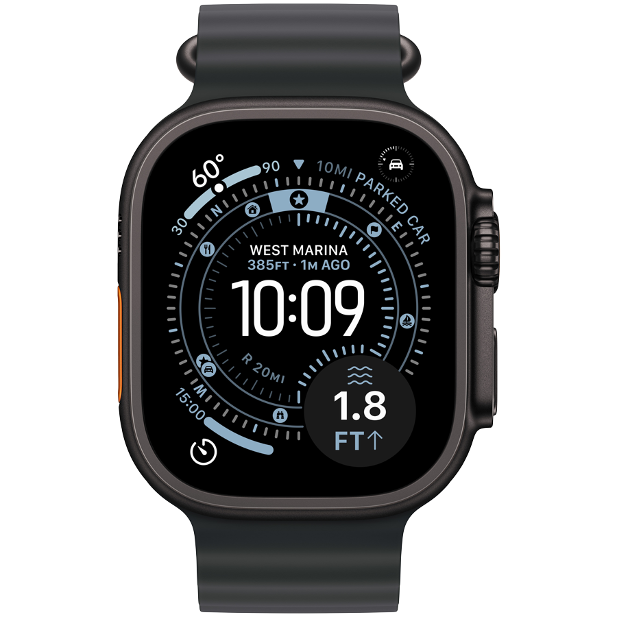 Apple Watch Ultra 3 Cellular 49mm Black Titanium Case with Black Ocean Band - slika 2