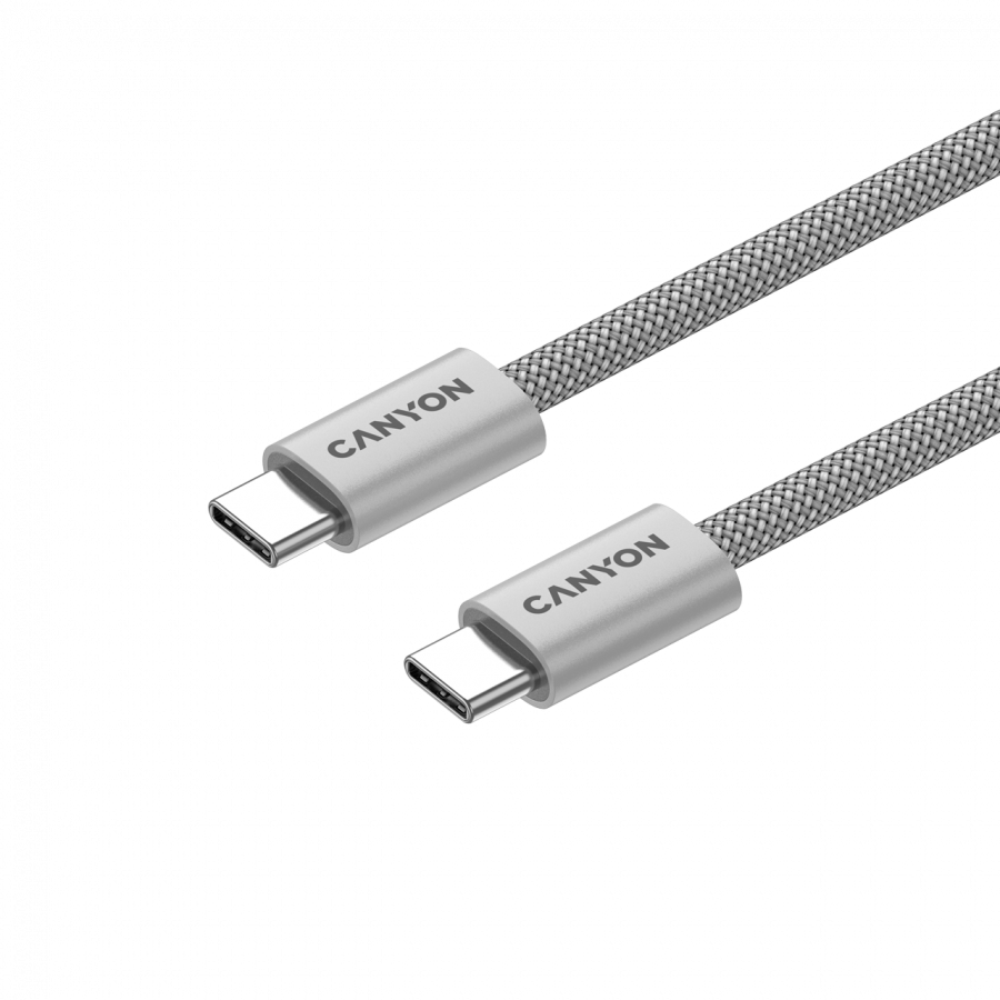 CANYON cable OnWire 60MG C-C 60W Magnet Braided 1m Light Grey - slika 3