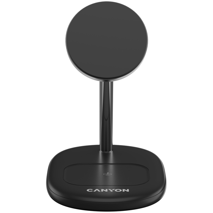 CANYON wireless charger WCS-205 15W Qi2 2in1 Black - slika 2