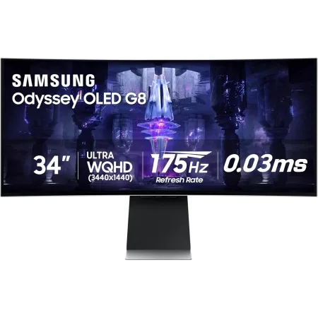 Samsung 34" Odyssey G8 Monitor1800R, UWQHD, OLED, 175Hz0.03ms, 2xHDMI , DP, 2xUSB 3.0 - slika 2