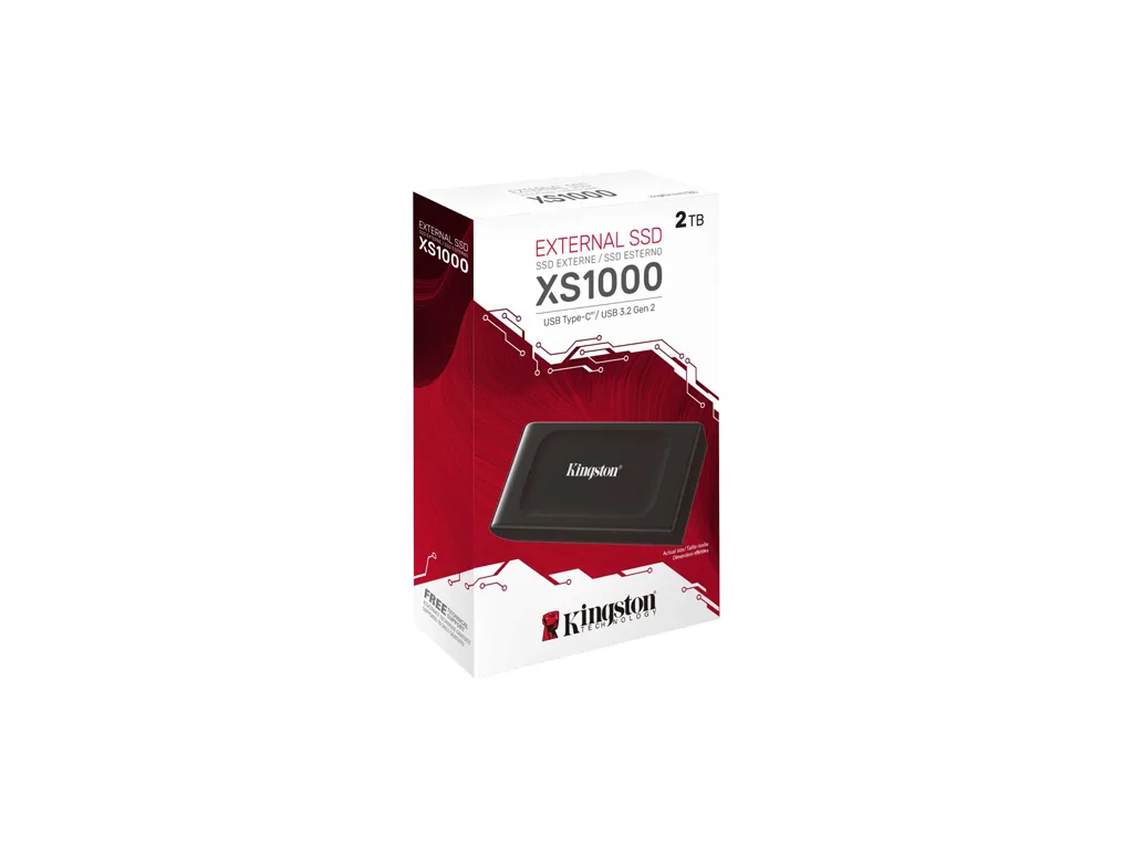 Kingston EXT SSD 2TB; XS1000;USB-C to USB-AR/W : 1050/1000 MB/s - slika 2