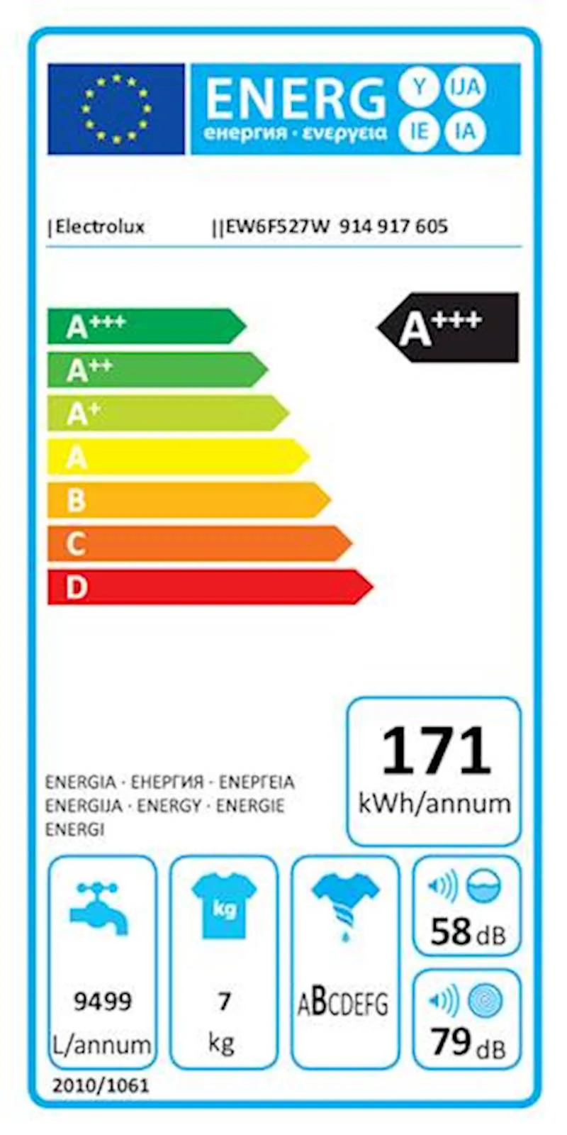 Mašina za veš Electrolux EW6F527W 60cm,1,2K,7kg - slika 4