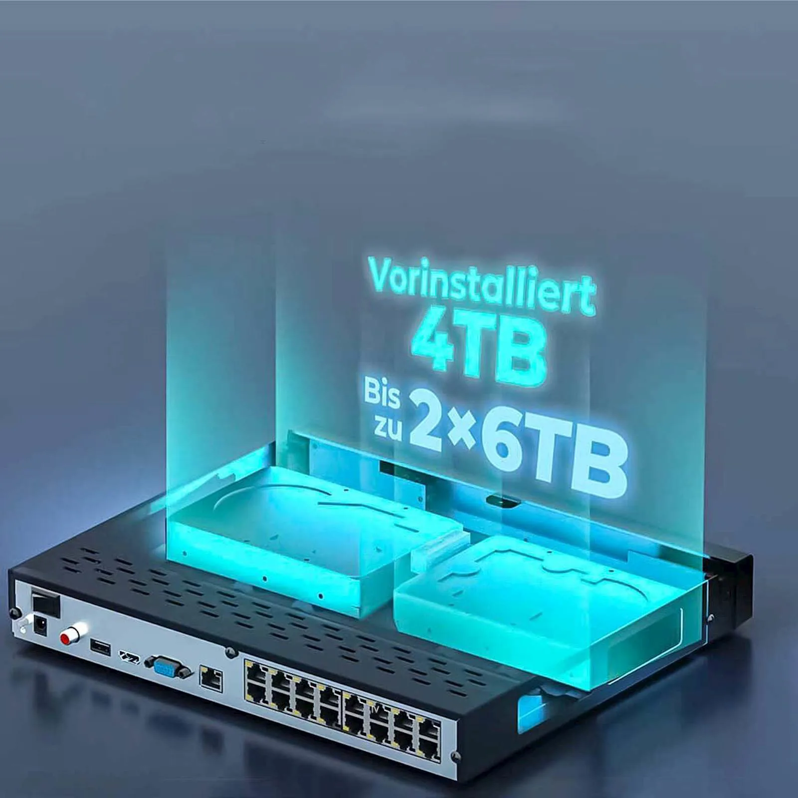 Reolink NVR snimač NVS16 16MP, 16 kanalni POE, 4TB HDD, 24/7 snimanje - slika 4