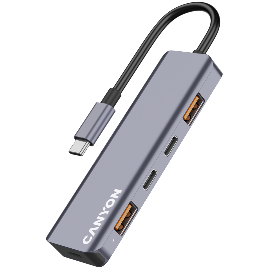 CANYON hub DS-18 5in1 USB-C Grey - slika 3