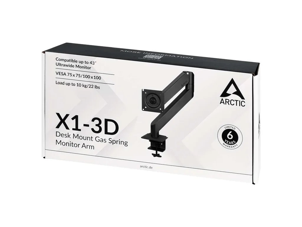 Arctic X1-3D desk mountgas spring monitor arm - slika 3