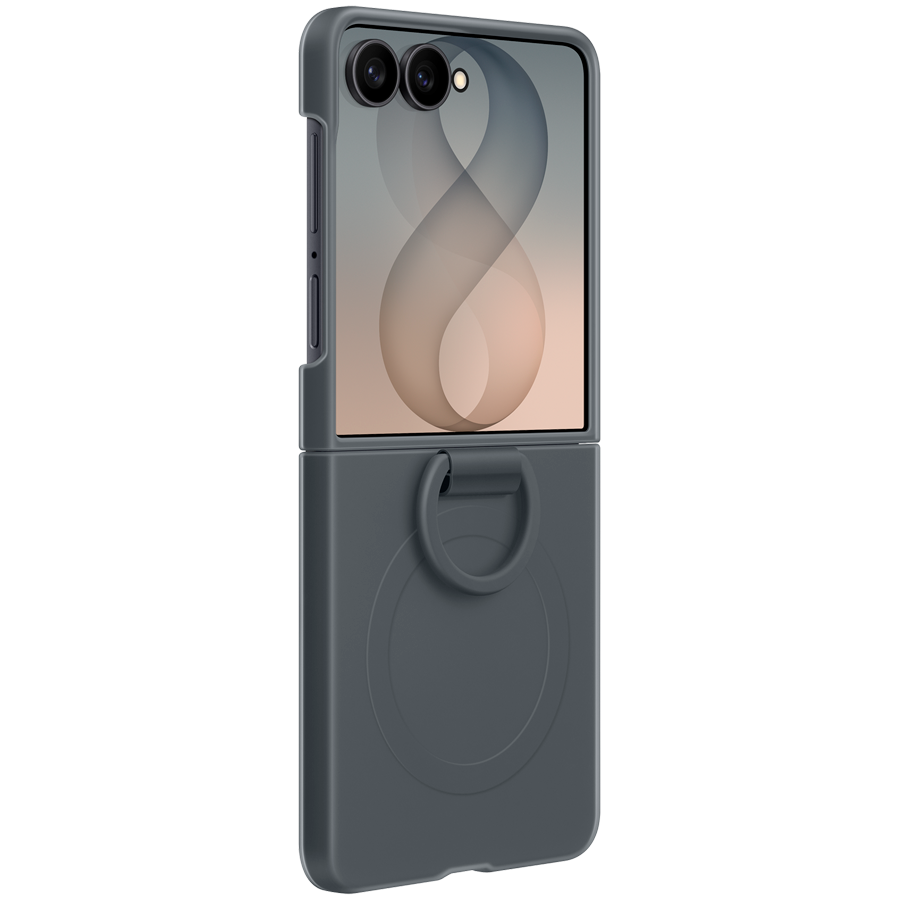 Samsung Galaxy Flip8 Silicone Ring Magnet Case Black - slika 5